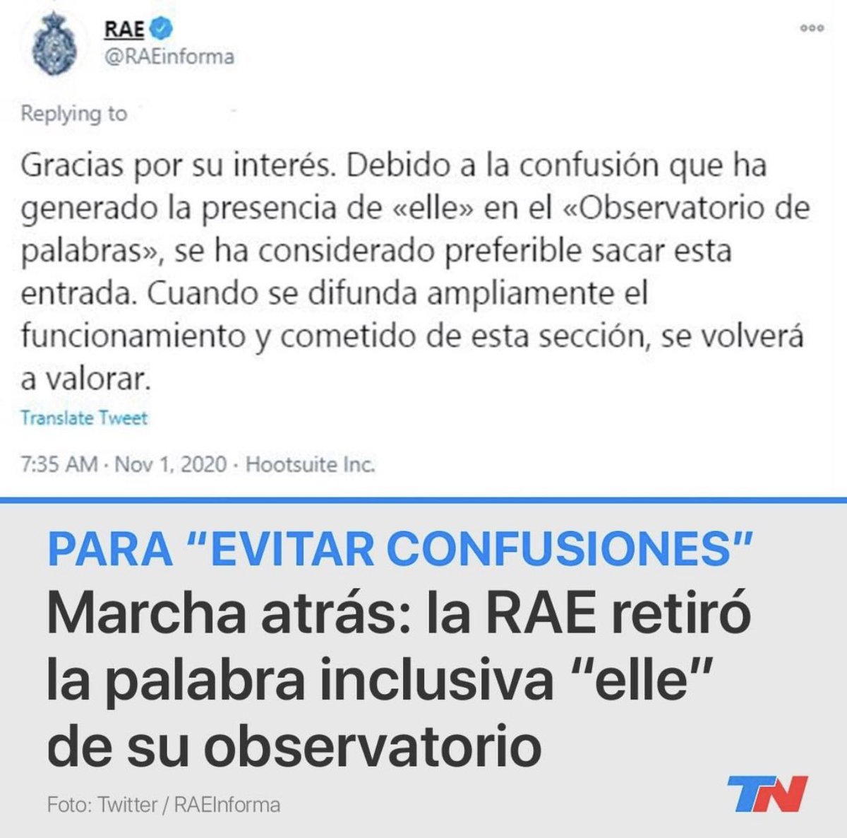 Javierito321's tweet photo. Los “elles” deben estar “enojades”

Sentido común 1

Generación perdida 0 https://t.co/DqOINRok7n