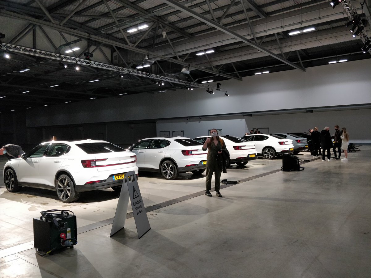 adamreason's tweet photo. Great time this afternoon test driving the Polestar 2 before the @FullyChargedShw electric drive-in cinema! https://t.co/mrcl0fiHT9