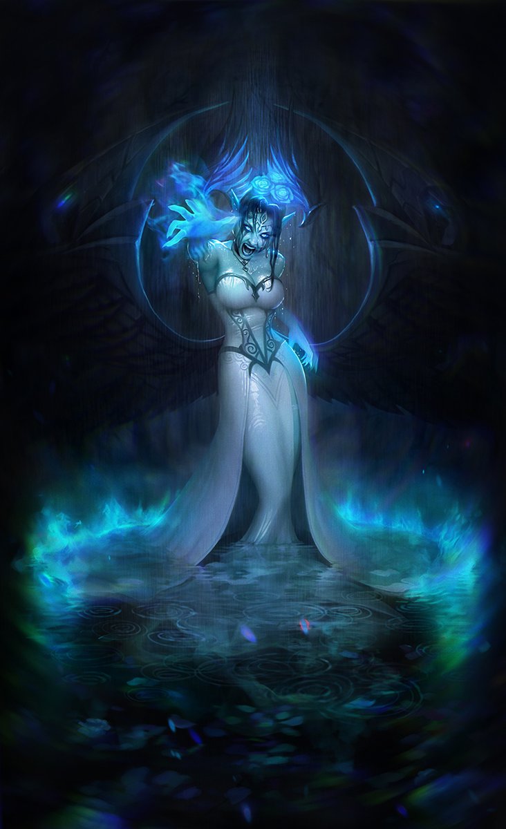 dominaART's tweet photo. 5 Years ago I painted Ghost Bride Morgana for Halloween. I did it again this year! Here's a side-by-side. #LeagueOfLegends #Morgana #fanart #Halloween https://t.co/OF8JnebUki