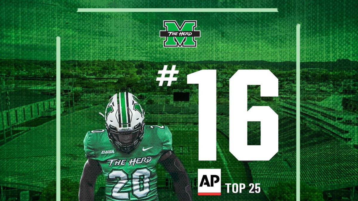 🚨BREAKING: 

MARSHALL FOOTBALL IS 16th IN THE NATION
