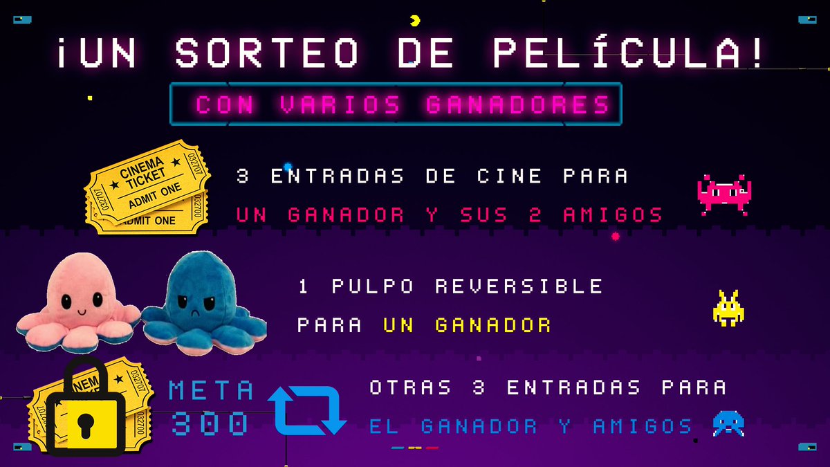 bobbaangel99's tweet photo. 🎞️¡𝗨𝗡 𝗦𝗢𝗥𝗧𝗘𝗢 𝗗𝗘 𝗣𝗘𝗟𝗜𝗖𝗨𝗟𝗔!🎞️

🐙¡No hay excusa para no participar! ¿¡Quieres ver una película, o quieres abrazar a un pulpo SO CUTE?!🐙

🔴𝗥𝗲𝗾𝘂𝗶𝘀𝗶𝘁𝗼𝘀:
🔁𝗥𝗧 al Tweet
🚹𝐅𝐨𝐥𝐥𝐨𝐰 @bobbaangel99 y @zaira_riveiro
⭐️𝗠𝗲𝗻𝗰𝗶𝗼𝗻𝗮 𝗮 𝟮 𝗮𝗺𝗶𝗴𝗼𝘀 https://t.co/hI2Ry7XP0k