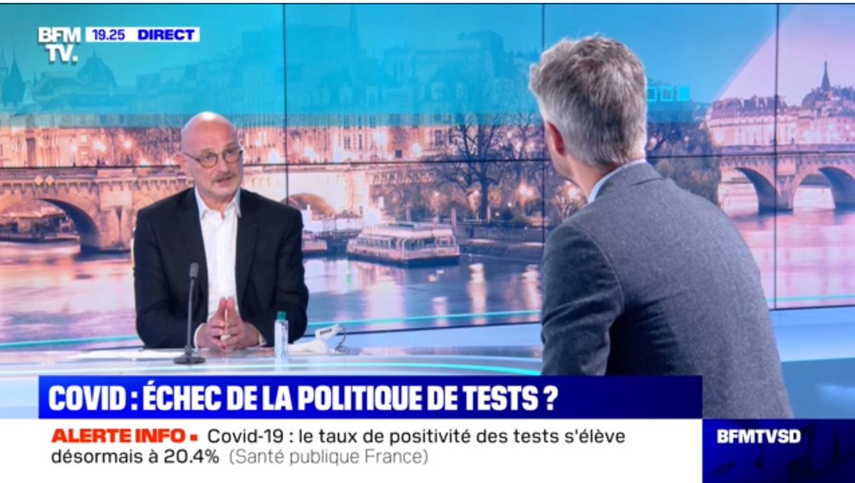 William Dab "Le déconfinement a été réussi mais ensuite on a bascué du télétravail au présentiel et on a rouvert les lycées et les universités. On a vu les résultats. Le coefficient R est passé de 0.77 à 1.3"