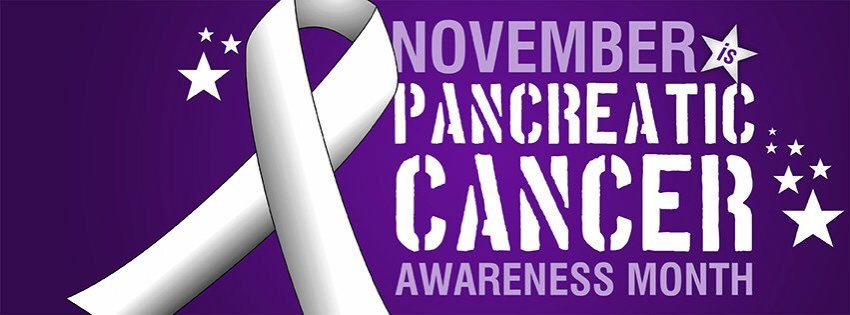 November is pancreatic cancer awareness month, help to educate, spread awareness and support.