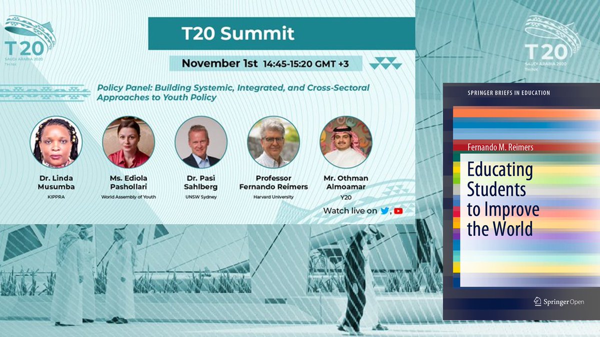FernandoReimers's tweet photo. We need to align curriculum with the UN SDGs and build robust partnerships between schools and other institutions, universities, employers, civil society, to cultivate the skills to build a more sustainable and inclusive world @T20Solutions @Y20_Othman https://t.co/HUW35wWeWN https://t.co/z6SCDiyOOE