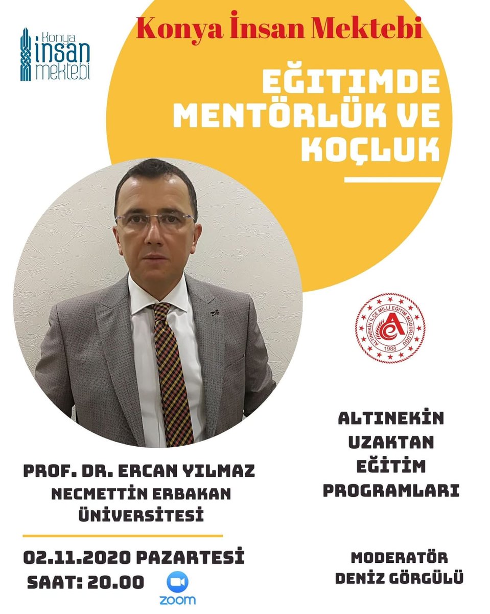 Konya İnsan Mektebinde  dört gözle beklediğim bir eğitim. Eğitimde Mentörlük ve Koçluk. Saat 20:00 <a href="/ercanylmz28/">ERCAN YILMAZ  #EGT</a> <a href="/SeyitAliBuyuk/">Seyit Ali Büyük</a> <a href="/servetal61/">Servet ALTUNTAŞ</a> <a href="/MahmutZengin42/">Mahmut Zengin</a> <a href="/brsdmr4224/">Barış DEMİR 🇹🇷 🇹🇷🇹🇷</a> <a href="/OguzeliI/">Oğuzeli İlkokulu</a> <a href="/DenizGrgl9/">Deniz Görgülü</a>