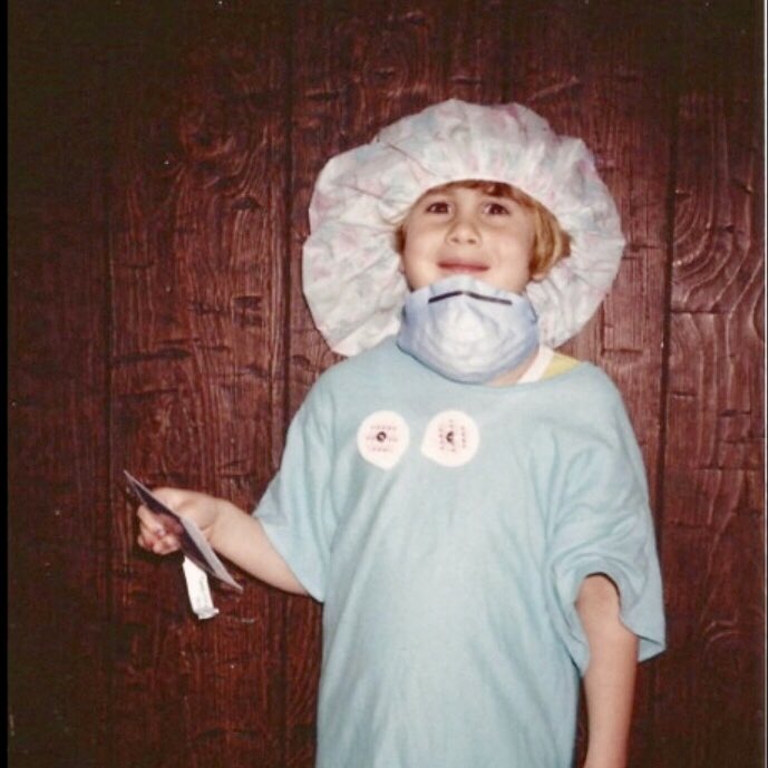 Growing up, I only ever saw an NP. Physicians in rural America are hard to come by & inundated with complex rural patients. When I was 6, I told NP I wanted to be a nurse for Halloween. She said, “I think u should be doctor” &gave me this.I always loved healthcare.3/4