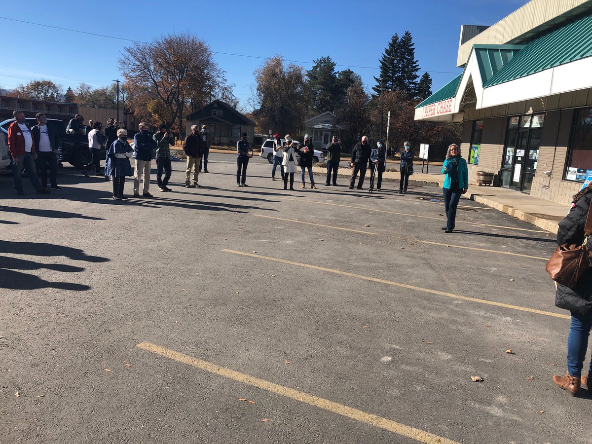It’s a beautiful day to canvas in Kalispell! Thank you to all of the volunteers! #mtal #mtpol