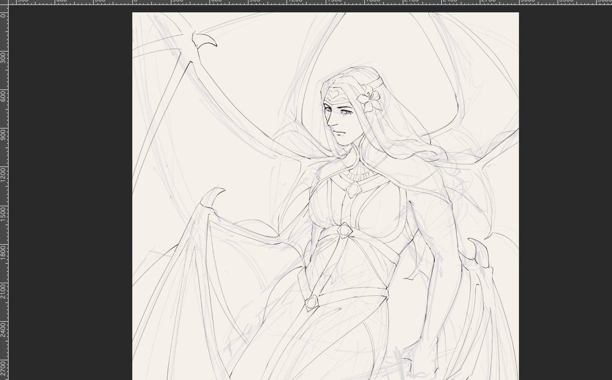#wip what if.. rhea as a seraphim but with dragon wings instead of feathery ones (also hoping to do seteth as cherubim but might take me a while to get to it) 