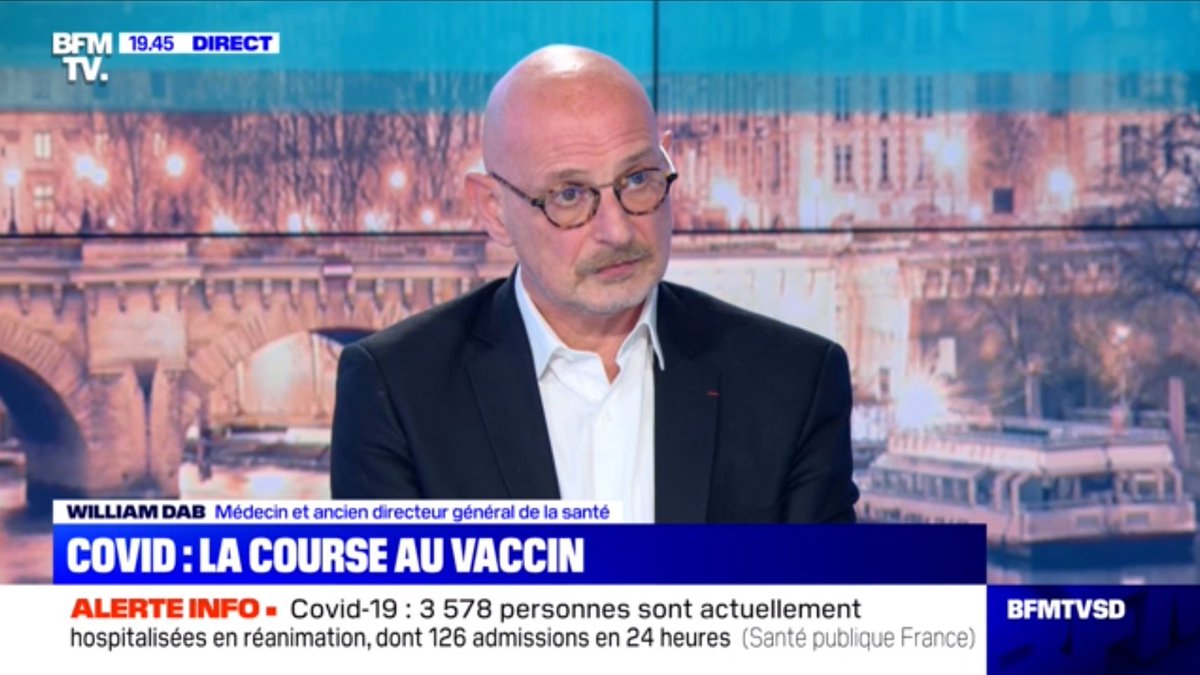 William Dab : "Nous n'avons pas les usines pour fabriquer certains des vaccins testés. Elles ne se construisent pas en 2 mois. Un vaccin à l'été 2021 serait un exploit scientifique et industriel."