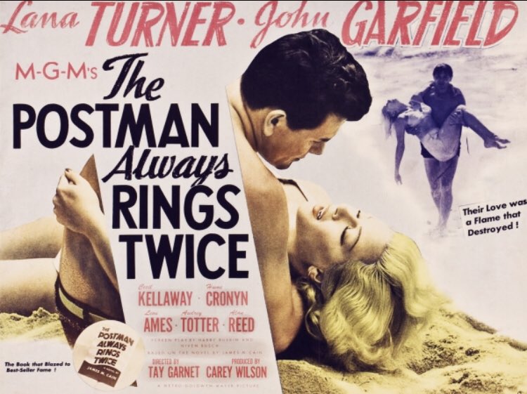 Some surprisingly racy alternative posters for The Postman Always Rings Twice (1946).  #Noirvember