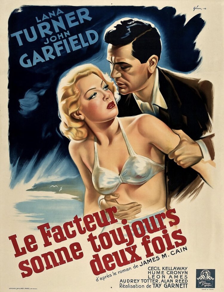 Some surprisingly racy alternative posters for The Postman Always Rings Twice (1946).  #Noirvember