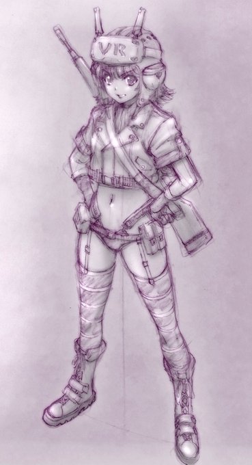 アイムズ時代の棒模型時のオリジナル企画用に描いたモノ。5年くらい音沙汰無いからポシャったかな💧 