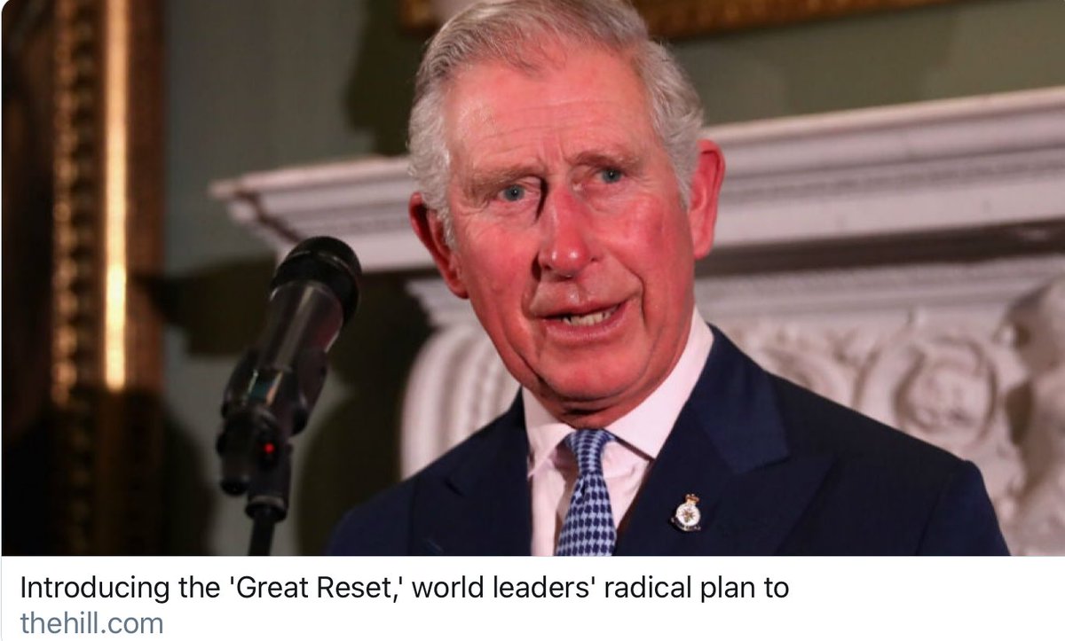 Introducing the 'Great Reset’ World Leaders’ Radical Plan to Transform the EconomyPrince Charles of England said, “The present pandemic is a “golden opportunity”“For decades, progressives have attempted to use climate change... @POTUS  @GenFlynn  https://thehill.com/opinion/energy-environment/504499-introducing-the-great-reset-world-leaders-radical-plan-to