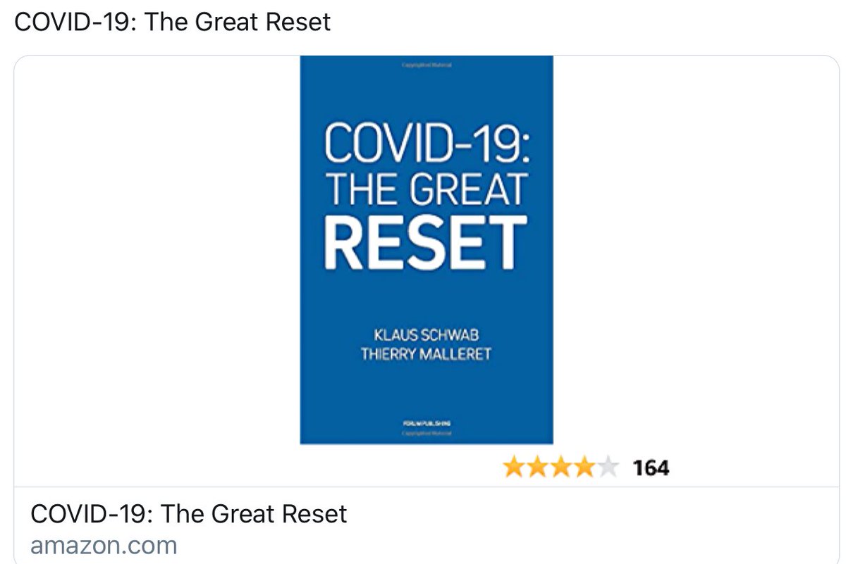 ‘COVID-19: The Great Reset’ Is A Planned HegemonyHegemony: leadership or dominance by one country or social group over others. https://www.amazon.com/COVID-19-Great-Reset-Klaus-Schwab/dp/2940631123