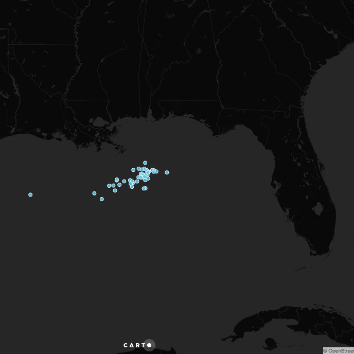 Sharkteeth11's tweet photo. My first attempt at #30DayMapChallenge Day 1 #Points

This is movement data of a Sperm Whale travelling 4500 km in 42 days, off Gulf of Mexico.
Animation - https://t.co/CHHrWuf9h9

Study by Irvine et al.(2020), Data from @MovebankTeam
 
I'll try to keep up @tjukanov https://t.co/6VxiK4HokV