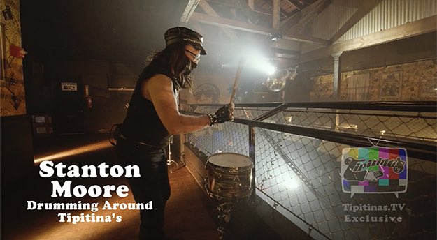 TipitinasTV's tweet photo. Did you catch @Stanton_Moore’s full venue solo last night — while giving a tour of the venue &amp; backstage?

Head over to our YouTube Channel (hit Subscribe!) &amp; check out the clip: https://t.co/90c74dx7Ag

Tix, VOD access, full schedule, &amp; more available at https://t.co/A4FQNUog4q! https://t.co/e04LFTb0gw