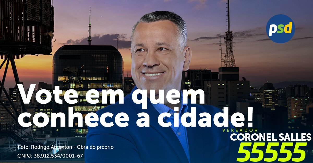 Fui Comandante Geral da Polícia Militar e servi 35 anos de minha vida a essa valorosa instituição, que me proporcionaram muitas experiências e conhecimentos sobre a nossa cidade de São Paulo.

Como vereador, servirei a nossa cidade de São Paulo da mesma forma!