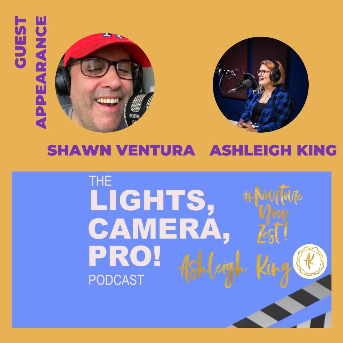 We LOVE #PodcastSwaps - this time <a href="/nurtureyourzest/">nurtureyourzest</a> host <a href="/ASHie_tales/">Ashleigh King</a> chatted to Shawn Venture host of the ‘Lights, Camera, Pro!’ #podcast 

🎧 Listen to hear about #podcasting, creating an #onlinepodcastingcourse and being a busy bee 🐝 

🎙️ Spotify Link lnkd.in/erVUmiP