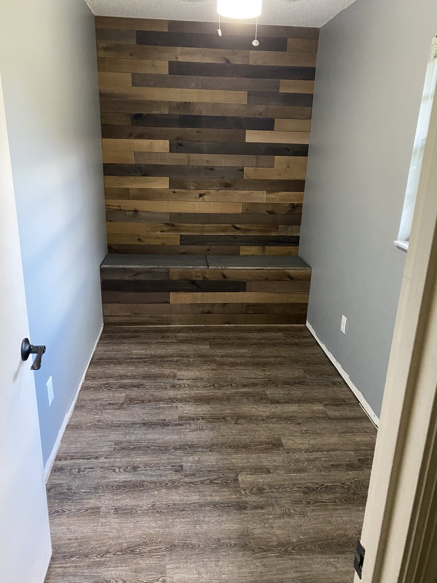 Went with laminate flooring instead of painting the concrete. Really happy with how that turned out