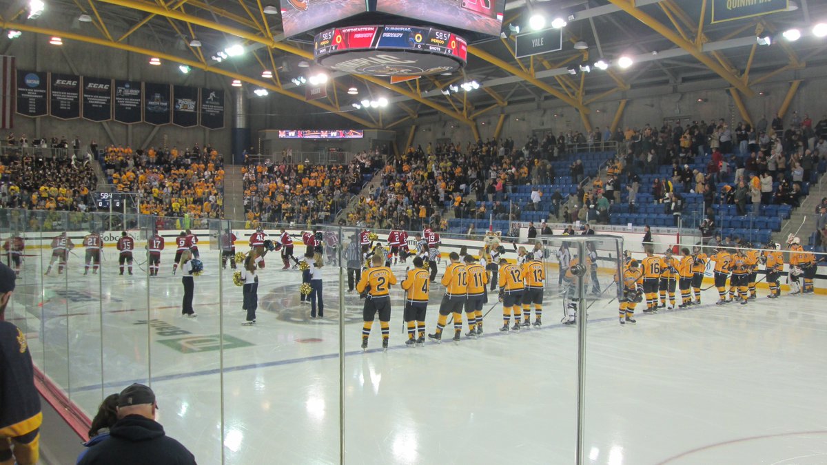 57. People's United Center, Hamden, CT. Home of  @Quinnipiac hockey. A nicely designed twin arena, pucks on one side, hoops on the other with a shared concourse. This small school made a huge impression with a pair of Frozen Four appearances in 2013 & 2016.