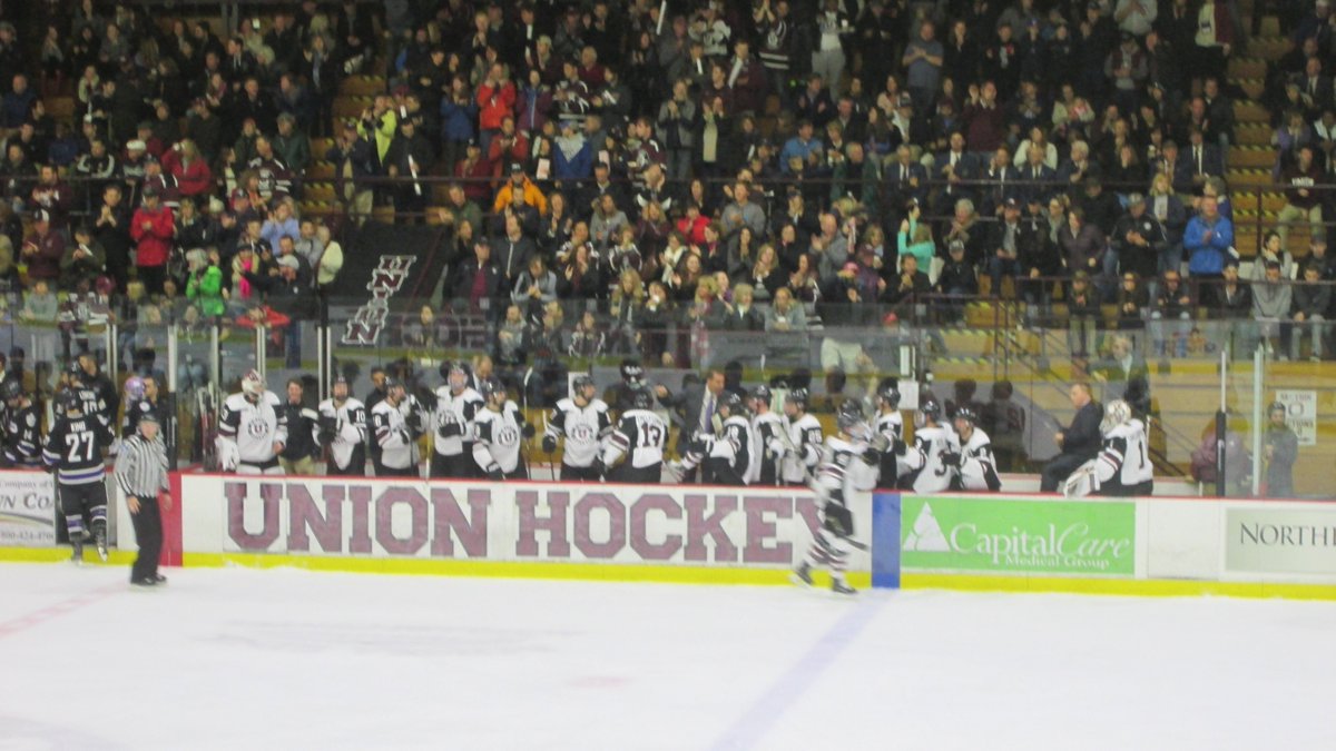 58. Messa Rink, Schenectady, NY. Home of  @UnionCollege hockey. Here's a "cozy" on-campus rink that works perfectly for this small school that won an NCAA title in 2014. Beware, the bleachers in the upper reaches of the dome can be tough to get to.