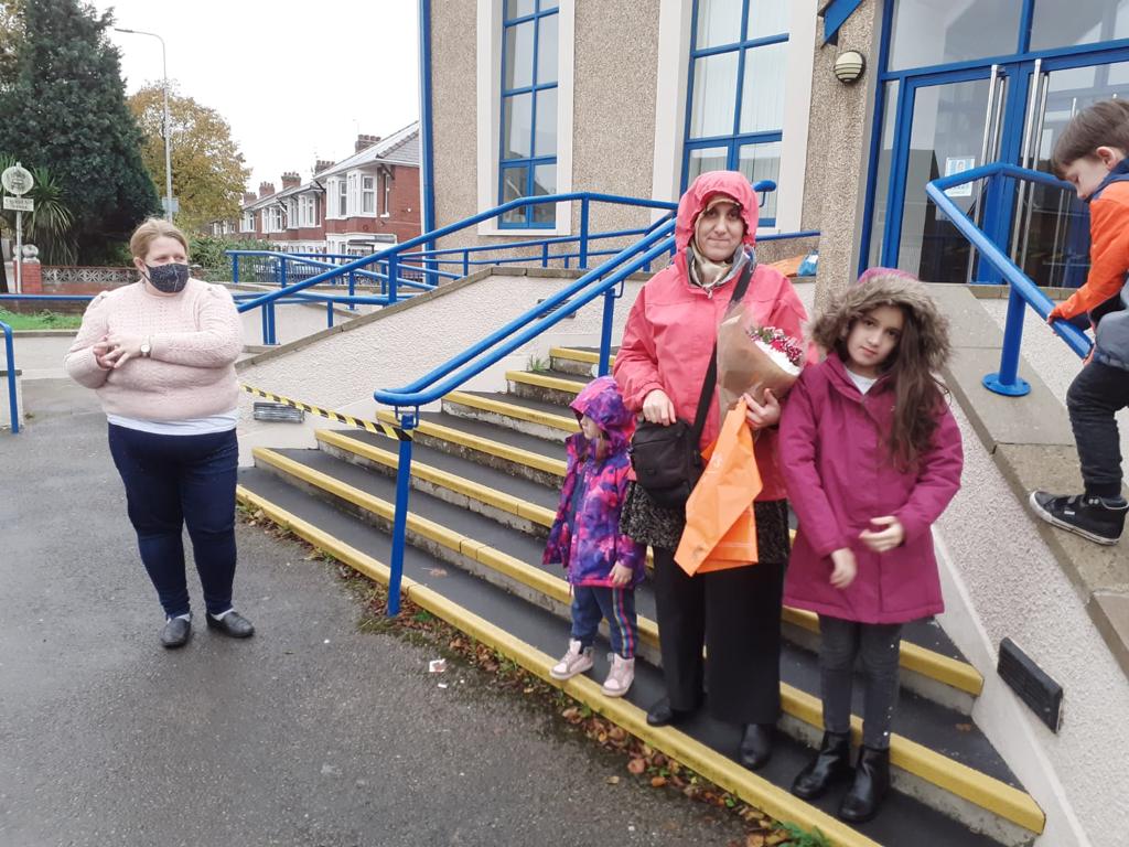 4. From  #Cardiff our youngest volunteers expressed their awareness and sympathy with their neighbours in France with their drawings. Our volunteers also visited their local churches showing the power in their cohesive society.  #lovewillwin