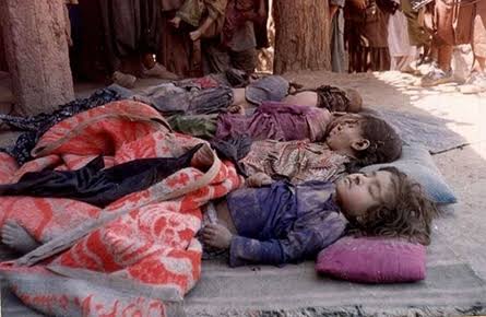 Over a million Iraqi children died under the devilish sanctions imposed on Iraq, and when the U.S secretary of state, Madeleine Albright was questioned, "was is worth a million Iraqi children dead? She said, Yes" —this is how the bloody western dictators think!