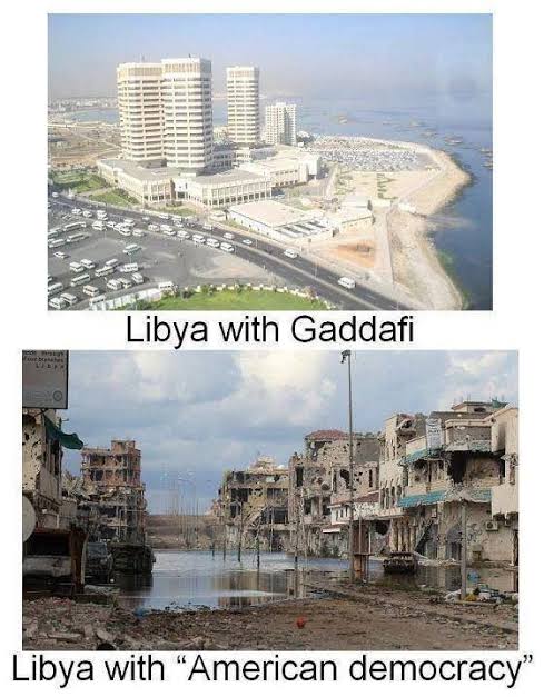 They targeted Libya, destroyed Libya and assassinated Muammar Gaddafi.They targeted Syria, places like Damascus in Syria was like Paris and Syria is a very secular and beautiful country.