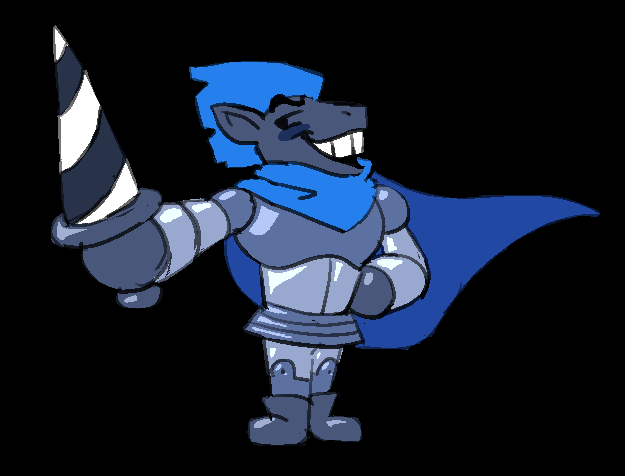 squimpus's tweet photo. redesigned a four suits guy whos supposed to be a white knight chess piece but he never fucking looked like one until now

(left is old, right is new) https://t.co/UI66Xiff2b