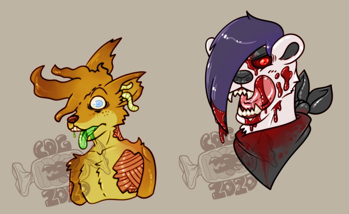 CandyDragonGuts's tweet photo. late night halloween stream last night!! capyboora and pumpkaboo from some friends, head crab from The Thing with my own twist, and zombie and bloody sonas for @Aussieboi34 and @alphaalpacaarts !
#halloween #pokemon #furry #furryart #toongore #candygore #guro #blood #monster https://t.co/eOkMfdnz5a
