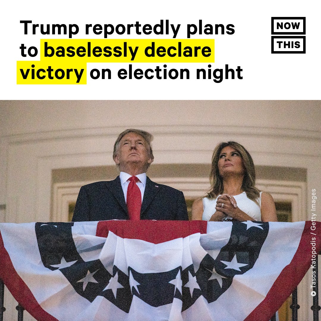 Pres. Trump has told confidants that he will baselessly declare 'victory' on election night if it looks like he's ahead in key states, Axios reports.