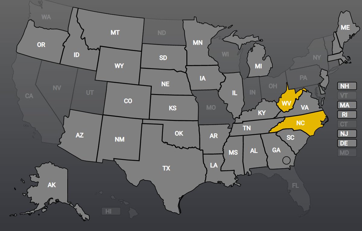 7.30PM EST (12.30AM)Three states: NC, OH & WV. All Trump states in 2016, if Biden wins either NC or OH, it looks over for Trump. Both will report quickly, so likely calls will be made at some point.Two Senate races here, but watch NC where R-inc Tillis looks to be behind.
