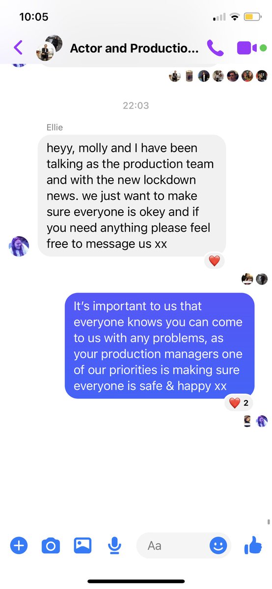 CccuAnd's tweet photo. Tonight, as your production team, myself and Ellie discussed our documents for the production such as the strategies and key elements of marketing for the production. Also we asked our group about how everyone’s feeling about Thursdays lockdown @Kasia_Lech @LIAD32 #cccucalderon https://t.co/fretFRcNcC