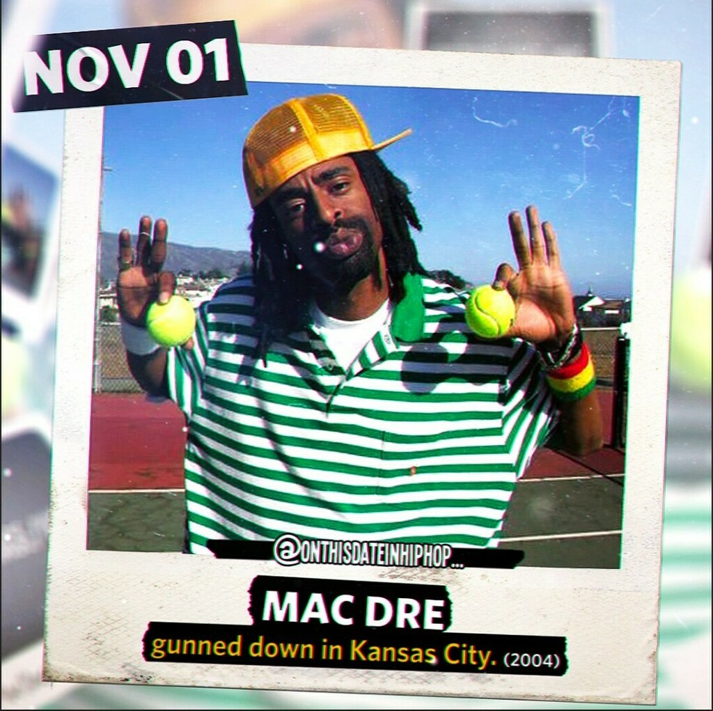 bleepthabastard's tweet photo. #OnThisDateInHipHop, #MacDre was shot dead in #KansasCity while on U.S. Route 71. He was shot in the back of the neck with an AK-47 and was mortally wounded. -- KansasCity rapper #FatTone was rumored to be behind his death. He was later killed (with an A… https://t.co/ib8TMZ9DN4 https://t.co/wlwAfxFPgS