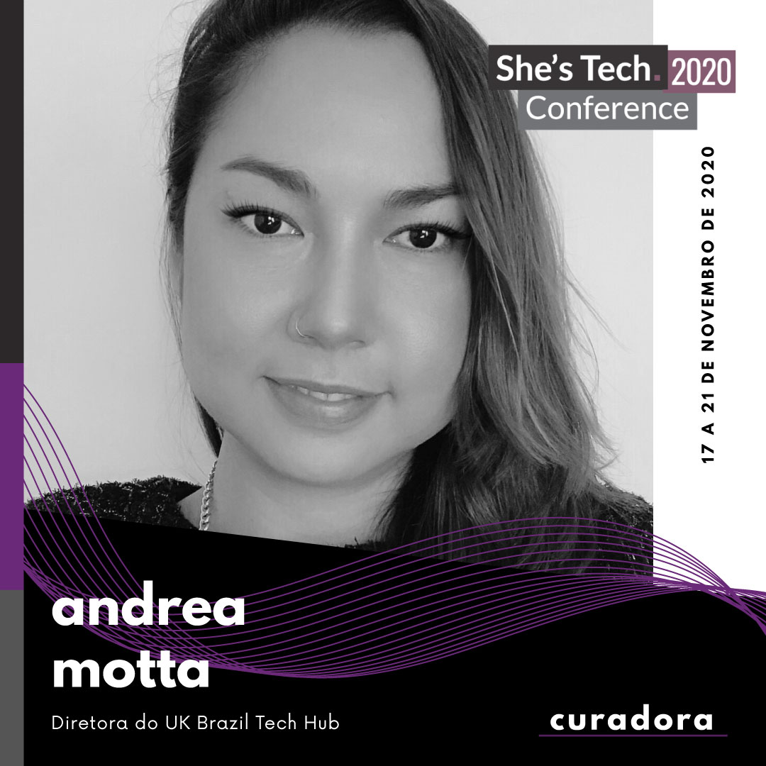 shes_tech's tweet photo. Andrea Motta tem 15 anos de experiência em relações internacionais e programas públicos e privados de inovação. Hoje é Diretora do UK Brazil Tech Hub e doutoranda em Relações Internacionais pela USP, onde pesquisa sobre a diplomacia da inovação. 💻 https://t.co/MzRqvboBQ4