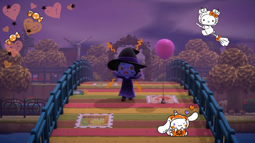 alex_casarez's tweet photo. Halloween on Koriko🎃 #ACNHHalloween Bridge inspired by @mystalecupcakes 🧁✨ https://t.co/5I92tgznmb