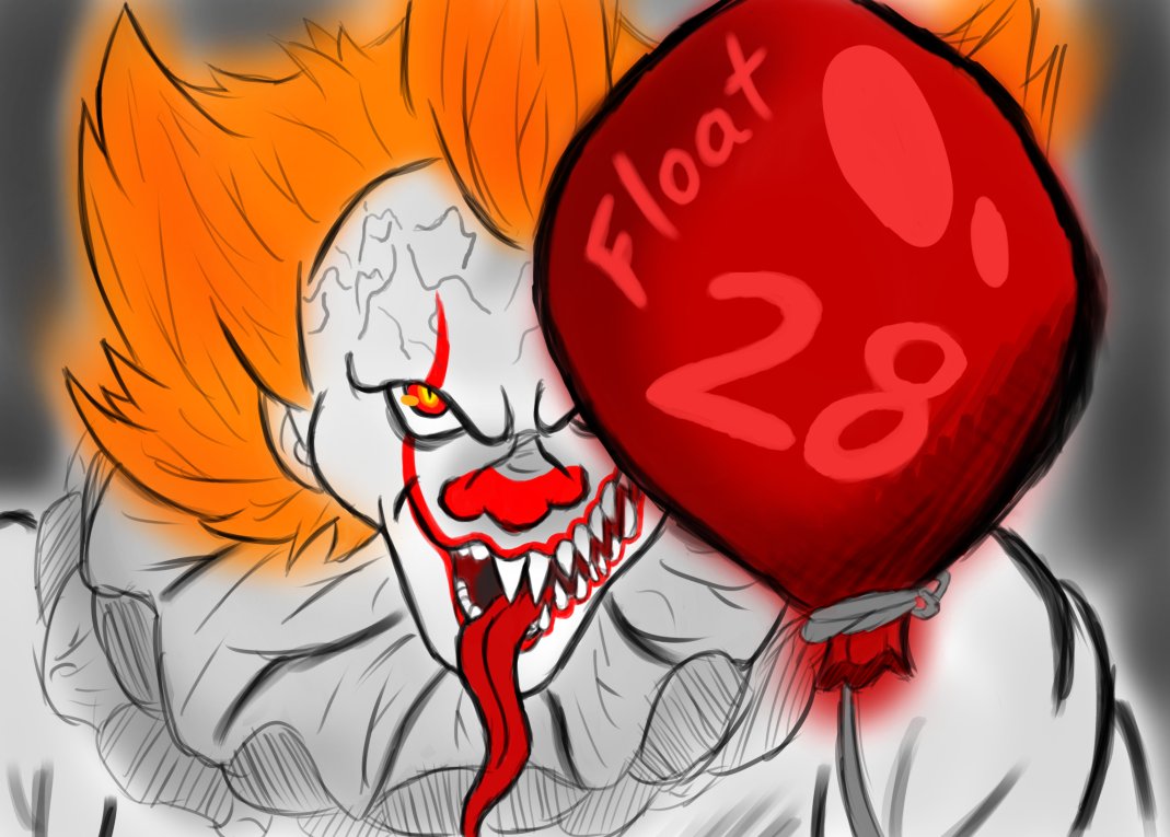 ThatSoulBridge's tweet photo. "We all Float Down Here" #inktober #inktober2020 #inktober2020day28 #inktoberday28 #float #inktoberfloat #StephenKing #IT #Pennywise #HorrorMovies #HorrorArt https://t.co/5M5dheaNPS