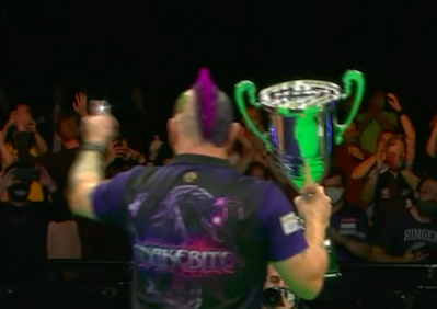 Average 104.33!!!!

11-4 Peter Wright beats James Wade, to add the European Championship trophy to his mantle, alongside the Sid Waddell trophy. 2020 has been good to Snakebite (3rd tv title). 

Hats off to both, great players. 

#Darts #EDC20 #Germany