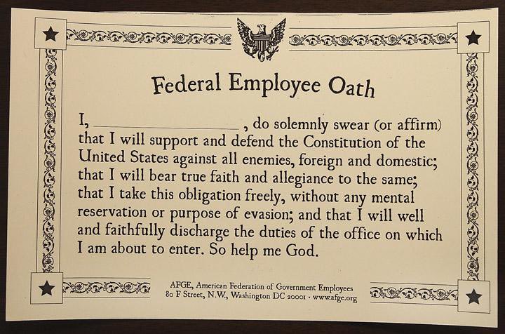 Every federal employee swears an oath to support and defend the Constitution. 2/12  #DemPartyPlatform  #FederalWorkers  #CivilService  #transparency