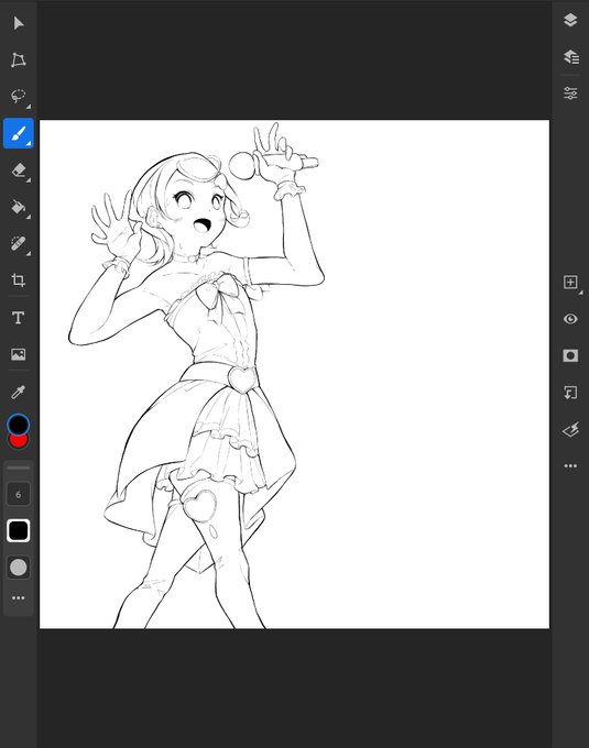 線画までおしまい〜!
#絵描きさんと繋がりたい  #precure 
