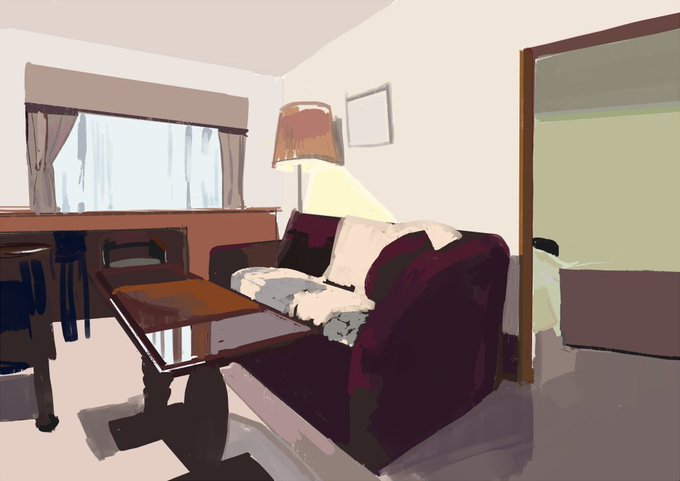 背景ワンドロ練習2 ドライブラシ導入した! 