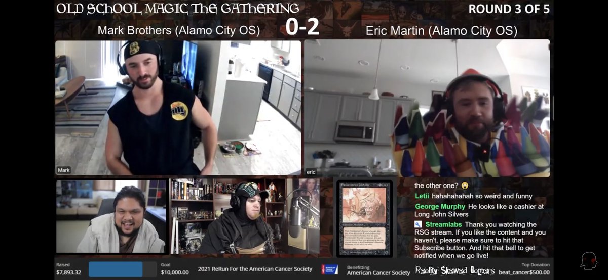 RealitySkwdGmrs's tweet photo. On behalf of RSG, thanks #oldschoolmtg community for helping us get to our 10k goal yesterday during our MTG stream. Thank you @AlamoCityOS @MusicCityOS @HacksMtg #socaldeepspawners #northernpaladins #sincityfallenangels #knightstaplar #thehordemtg @pacoldschool @AmericanCancer https://t.co/fbKTt7XmcL