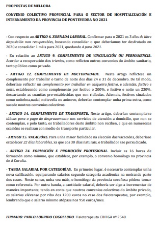Estas son mis propuestas a @CIGSaude <a href="/cigsaudevigo/">cigsaudevigo</a> para mejorar la #SanidadPrivadaPontevedra <a href="/SinxefeGal/">Sindicato Xeral de Fisioterapeutas en Galicia</a> <a href="/cofiga/">CoFiGa</a> #VayaMierdaDeConvenio