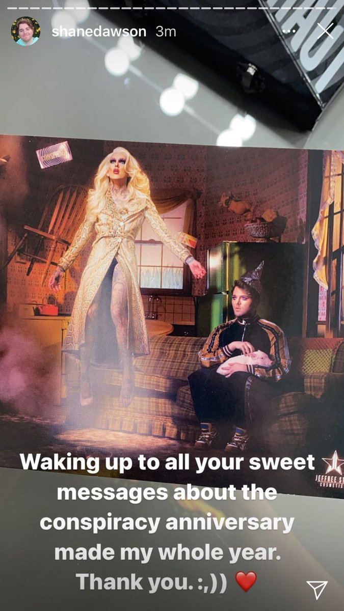 #CONSPIRAVERSARY AHHHHHH IM SH👀K!!!!! IM SO HAPPY I—

We Love You @shanedawson !!! Please stay safe and well!

#ShaneDawson #FirstConspiraversary #ConspiracyPalette