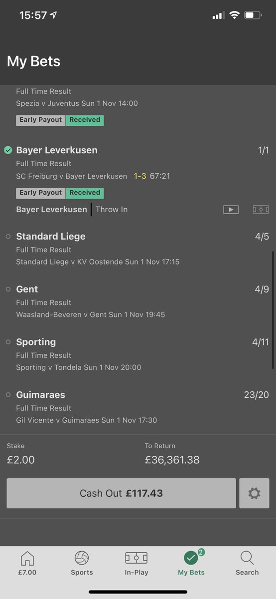 £2 14 fold burst by Valencia draw for £36,361.38