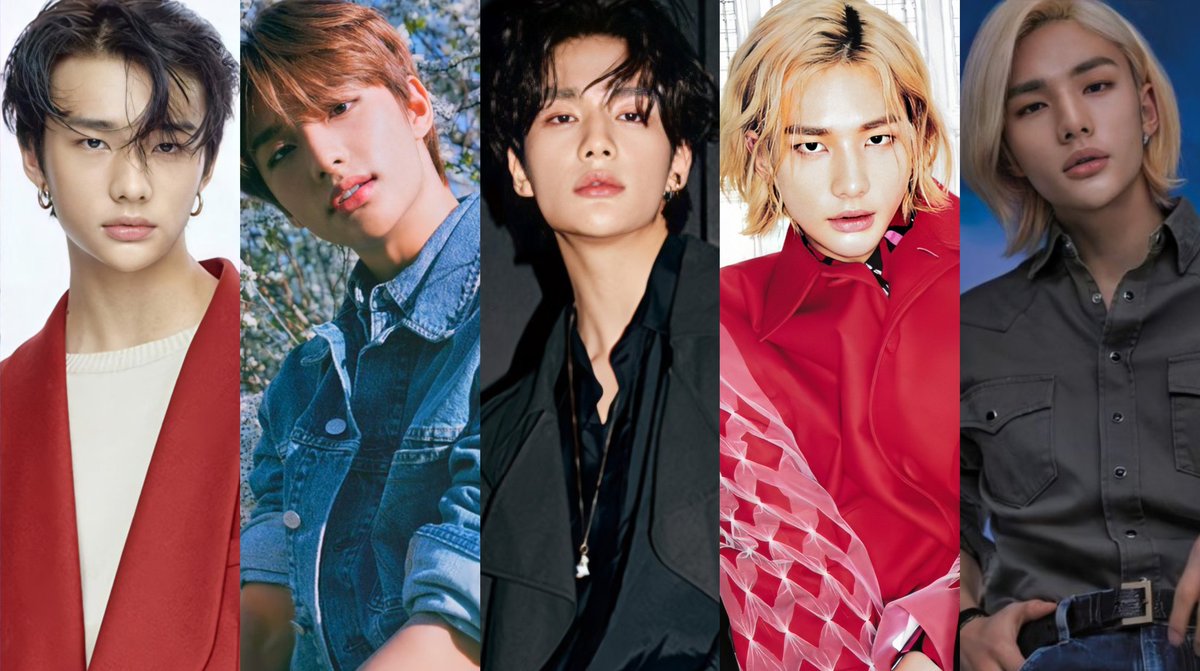 hyunjinpost's tweet photo. hyunjin in stray kids photoshoots; a compilation thread !! https://t.co/xrhrneZJPb