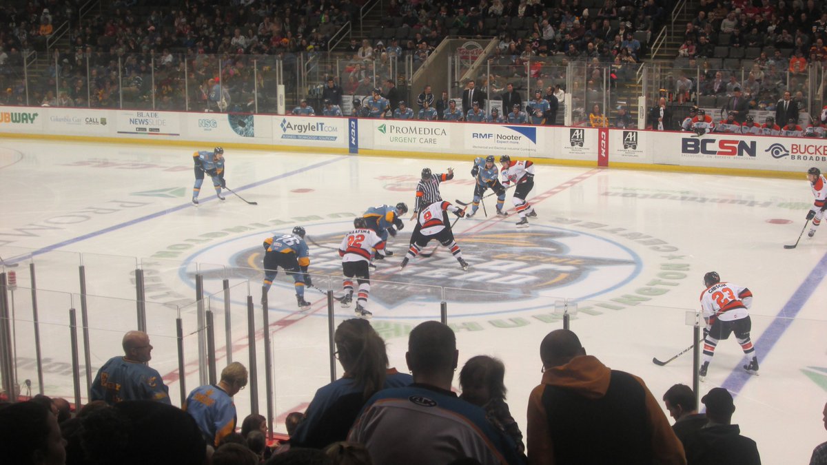 72. Huntington Center, Toledo, OH. Home of the  @ToledoWalleye. Very impressive ECHL facility located downtown. Great food selection in the arena and very affordable. Bonus points for featuring merchendise from the Goaldiggers, possibly the best pro team nickname ever.