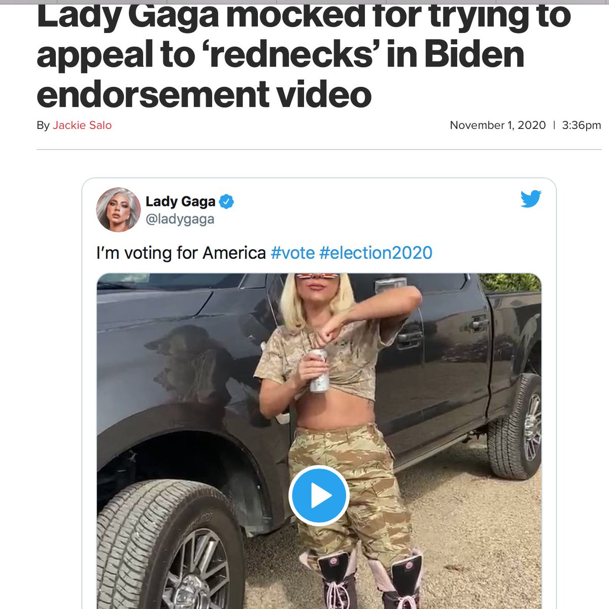 Any real person, southerner-BLACK OR WHITE who falls for the Harris as president Biden as placeholder facade is allowing themselves to be played for a fool. Just ask Stefani Joanne Angelina Germanotta or her occult name LADY GAGA. They really respect you don't they?