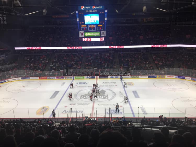 74. Van Andel Arena, Grand Rapids, MI. Home of  @griffinshockey. Great location downtown. We were lucky enough to be there for the annual New Year's Eve game, a big event here. Unfortunately, it does bring out a lot of non-fans to gum up the experience. Great craft beer scene here