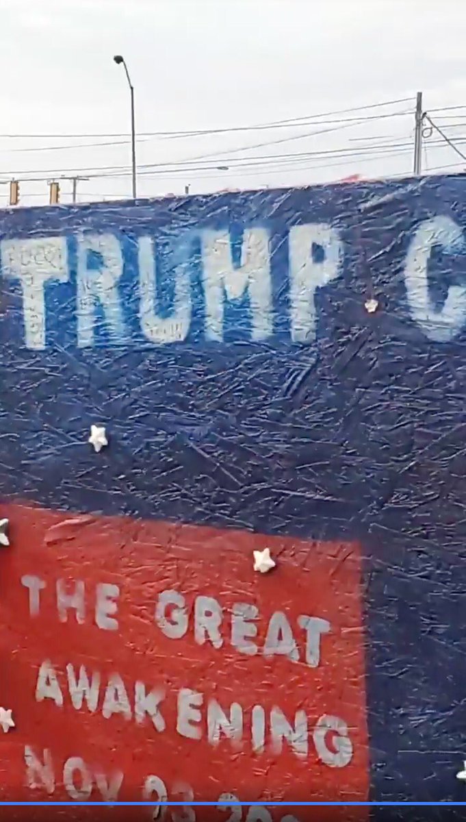 nathanTbernard's tweet photo. QAnon signs promoting Susan Collins were spotted at a Trump rally in Maine today just two weeks after Collins was caught funding militant QAnon believers. Not good. https://t.co/8MqgUXoU4Y